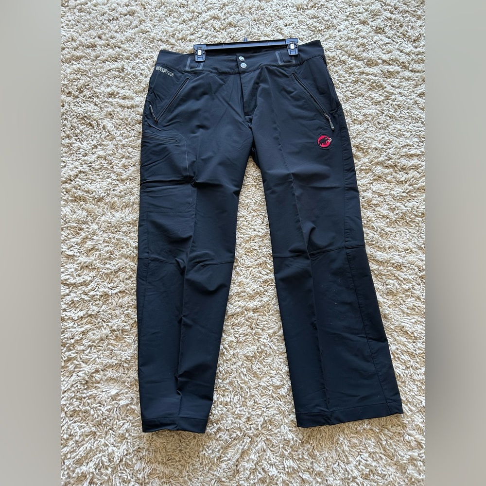 COPY - MAMMUT SOF tech black men’s large ski pants stretch fabric, excellent co